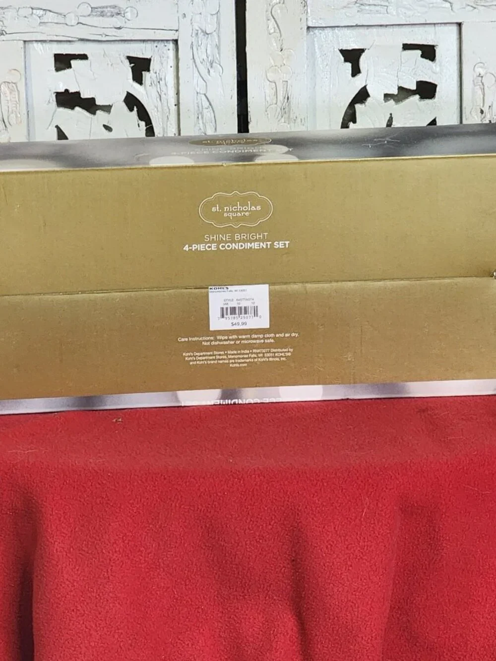 Kohl's St. Nicholas Square Shine Bright Matte Gold Bowls 4-Piece Condiment Set